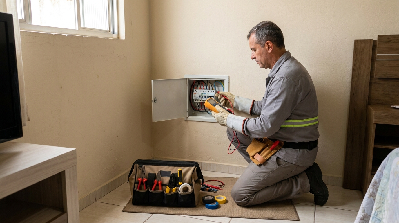 Eletricista trabalhando em Curitiba‑PR