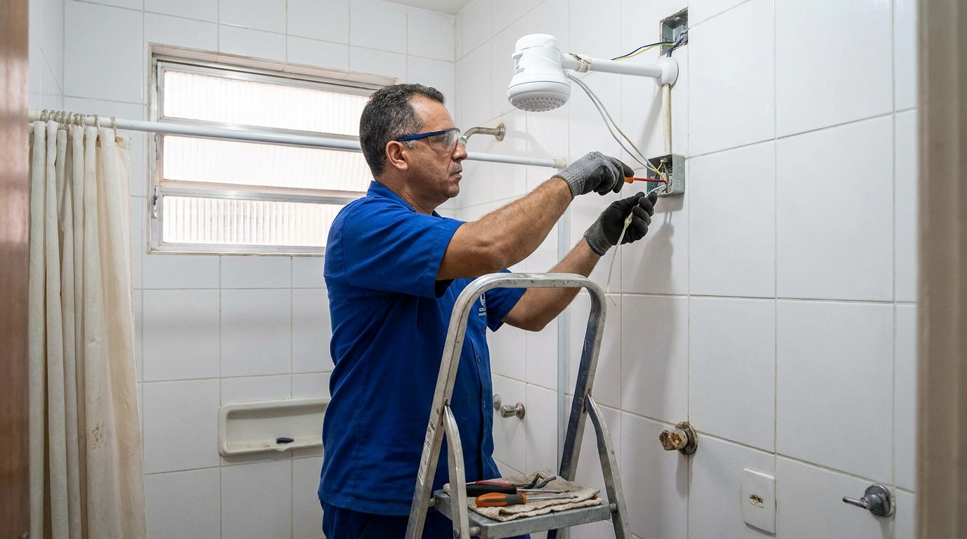 Instalacao de chuveiro eletrico em Curitiba‑PR