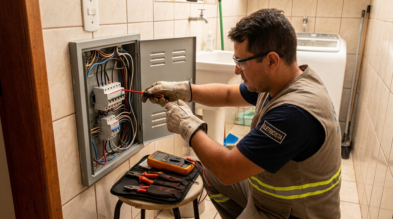 Instalacao de disjuntor residencial em Curitiba‑PR