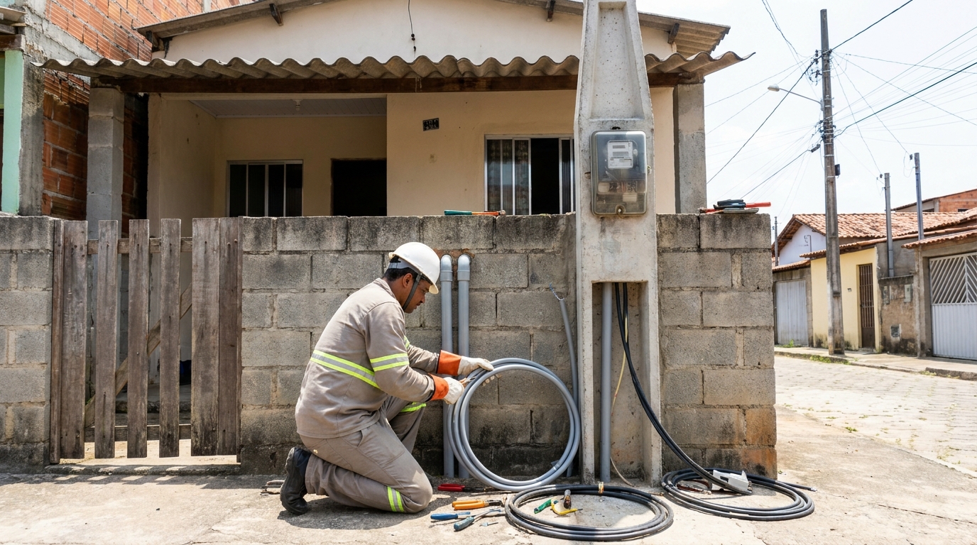 Instalacao de padrao de energia residencial em Curitiba‑PR