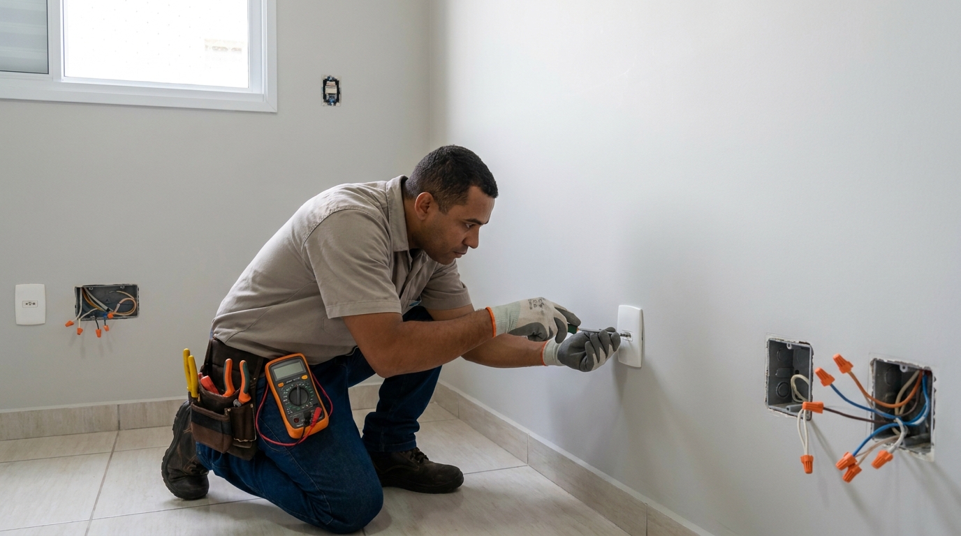 Instalacao de tomada e interruptor em Curitiba‑PR