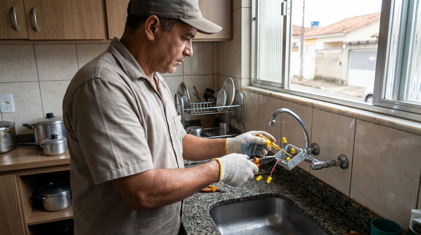 Instalacao de torneira eletrica profissional em Curitiba‑PR