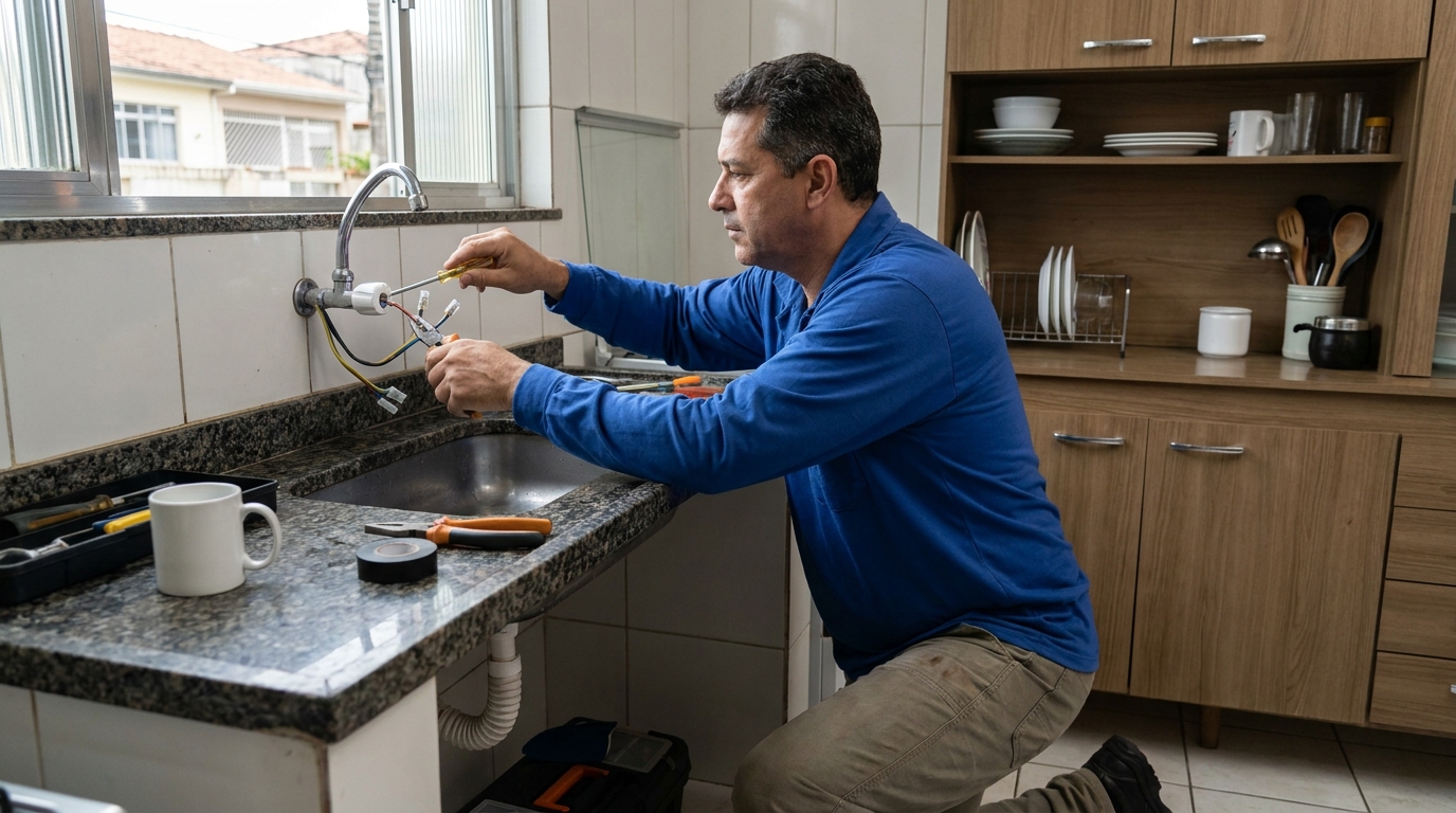 Troca de torneira eletrica em Curitiba‑PR